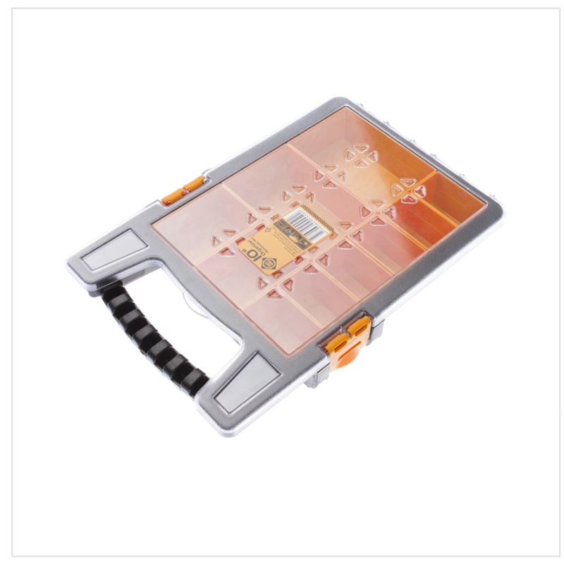 Caja de herramientas FORTE Tools K-ORG-10 en 35x24x6 cm, caja de almacenamiento, organizador con 10 compartimentos diferentes, caja extrable y estable, tapa resistente a los araazos (000051144679)