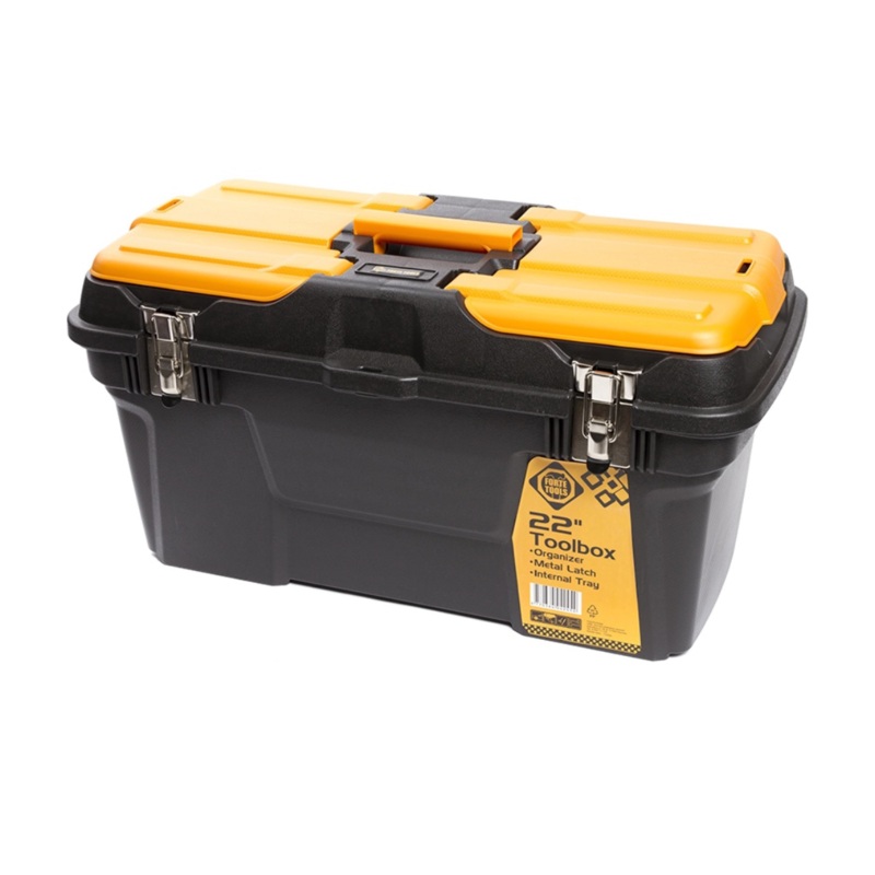 FORTE Tools MG-22 Jumbo Toolbox en 58x23x31 cm, maletn de herramientas, maletn con correas metlicas y organizador interno, extrable, con cerradura (000051144585)