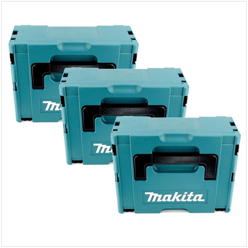 3x Maletn de herramientas de plstico Makita MAKPAC 2 - sin inserto