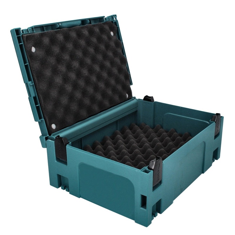 Estuche del sistema Makita MAKPAC 2 + almohadilla de la tapa + inserto universal de espuma ( P-02375 )