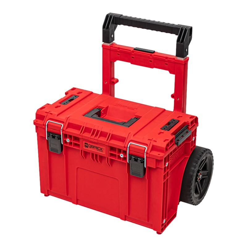 Qbrick System PRIME Cart RED ULTRA HD Custom apilable 590 x 425 x 660 mm 37 l IP66 Capacidad de carga 100 kg con doble mango telescpico fabricado en aluminio