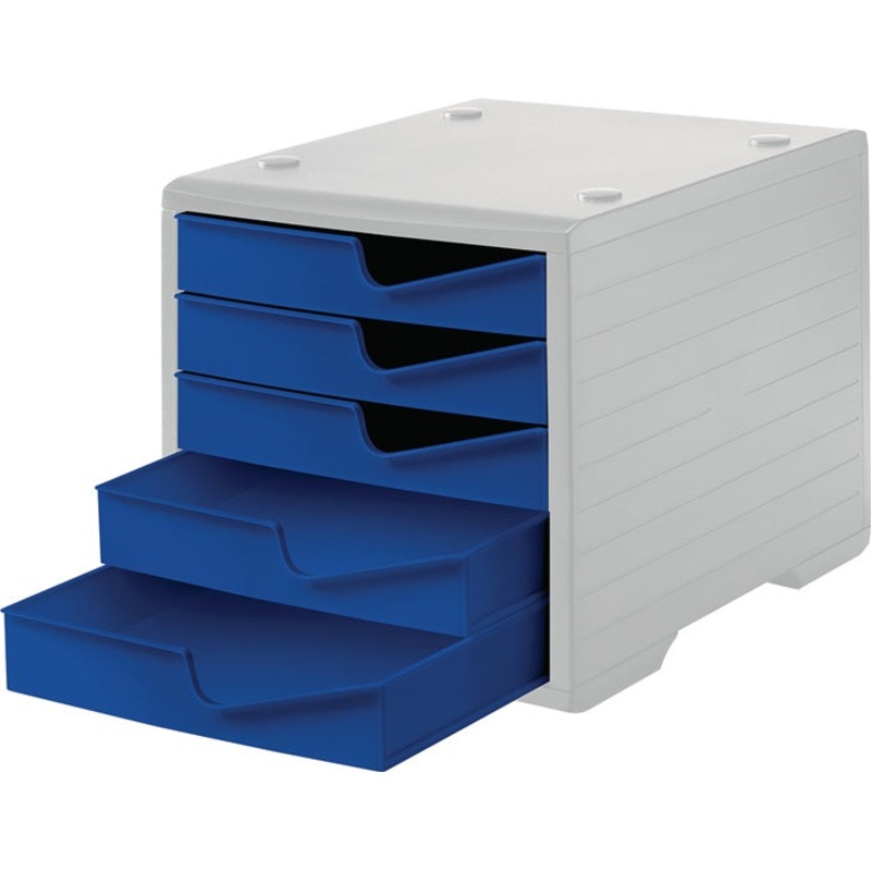 Caja de almacenamiento de poliestireno (9000493474) 5 cajones gris/azul