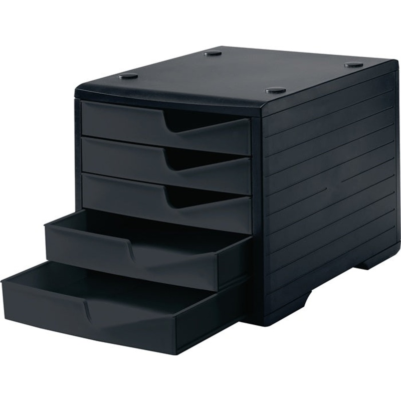 Caja de almacenamiento Styro (9000493478) 5 cajones negro/negro