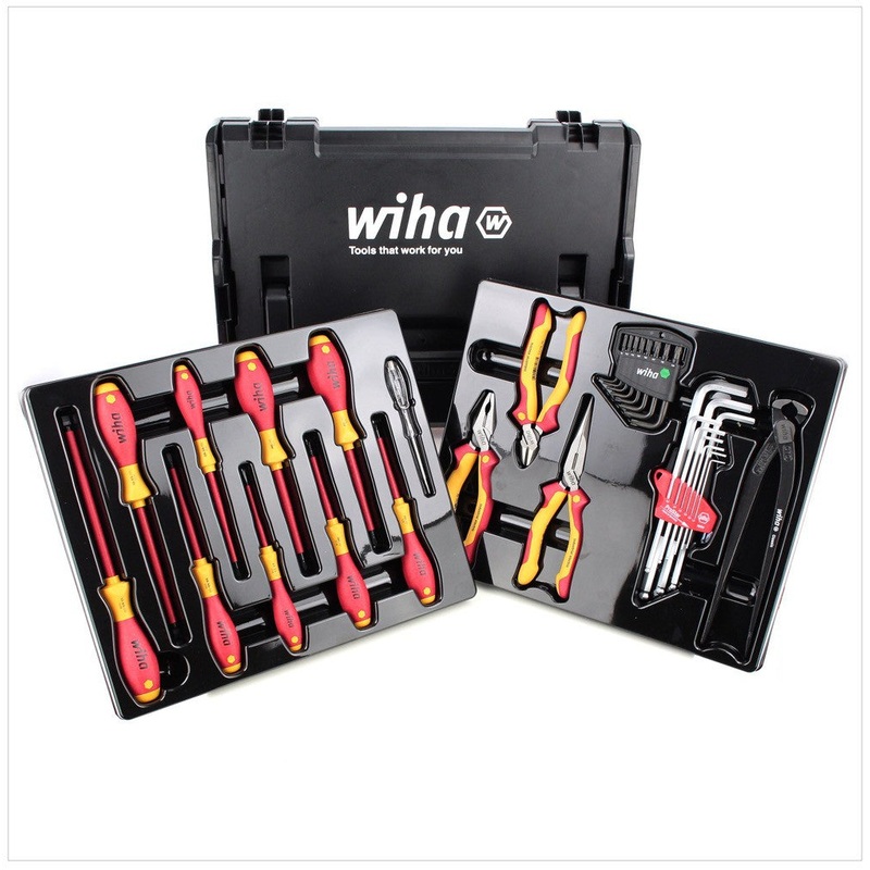 Juego de herramientas para electricista Wiha 31 piezas en Bosch L-Boxx 102 negro (16054381CT)