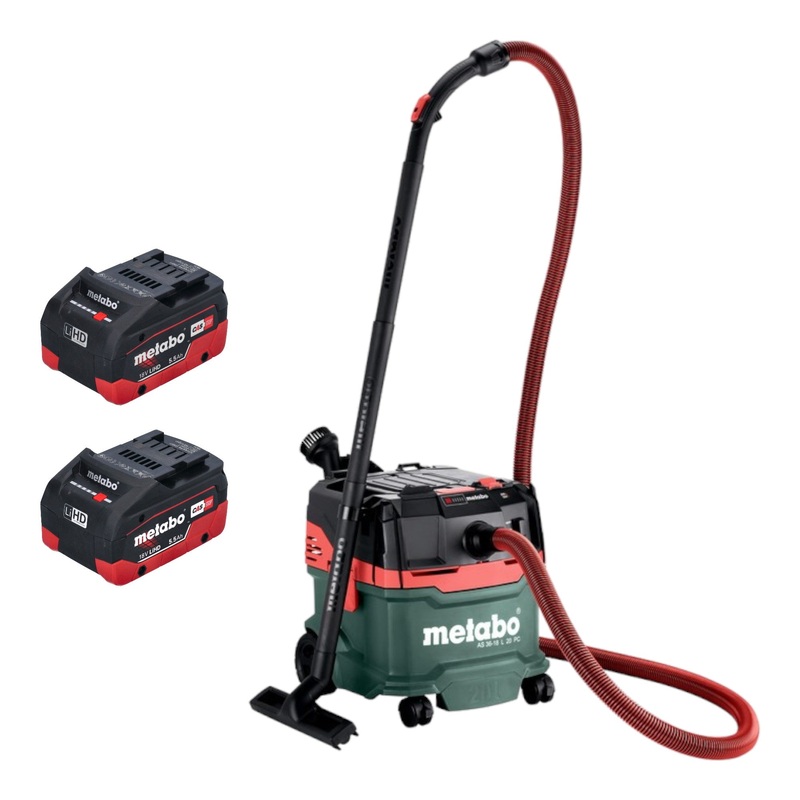 Metabo AS 36 18 L 20 PC aspirador en seco y hmedo a batera 36 V (2x 18 V) 20 L + 2x batera LiHD 5,5 Ah - sin cargador