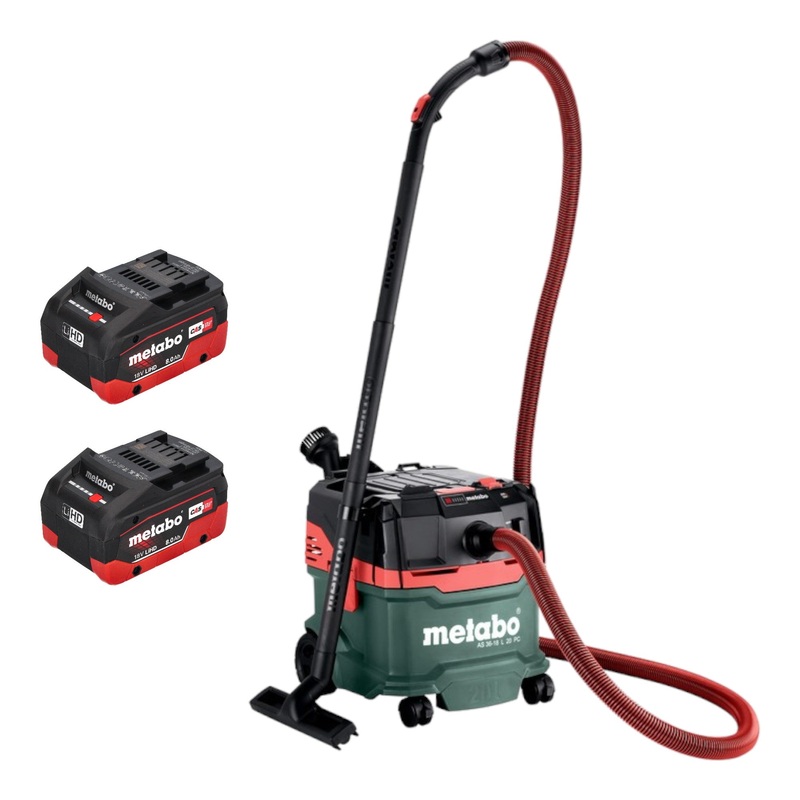 Metabo AS 36 18 L 20 PC aspirador en seco y hmedo a batera 36 V (2x 18 V) 20 L + 2x batera LiHD 8,0 Ah - sin cargador