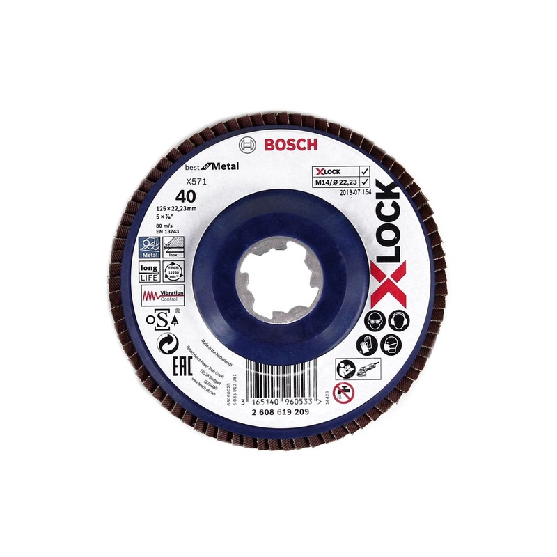 Disco de lminas Bosch X571 X-LOCK Best for Metal 125x22,23 mm K40 (2608619209) versin recta