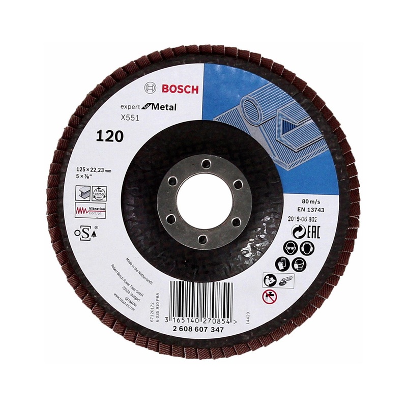Discos de lminas Bosch X551 Expert for Metal 125 mm, K120, 50 piezas (50x 2608607347)
