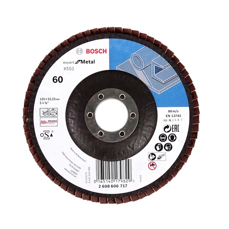 Discos de lminas Bosch X551 Expert for Metal 125 mm, K60, 100 piezas (100x 2608606717)