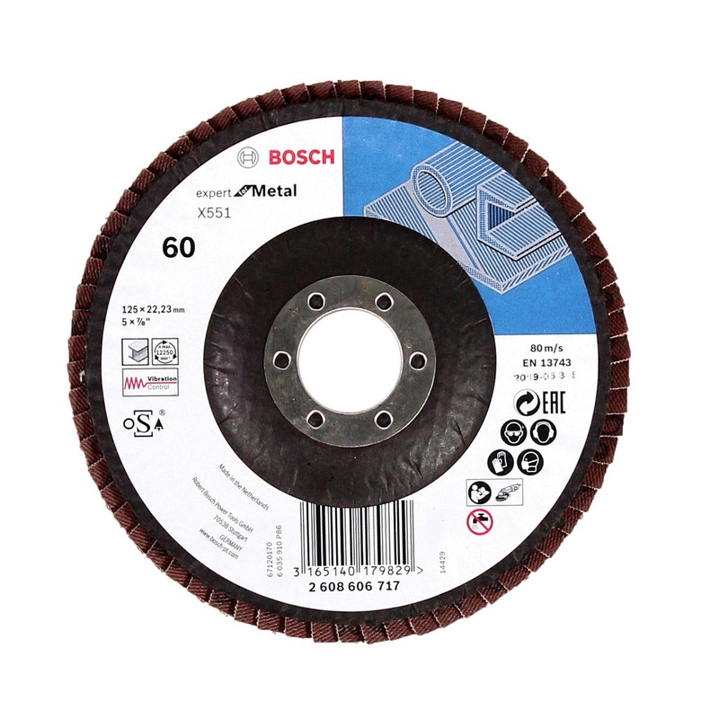 Discos de lminas Bosch X551 Expert for Metal 125 mm, K60, 50 piezas (50x 2608606717)