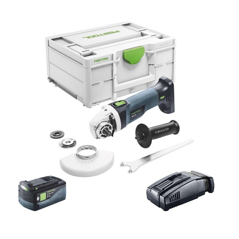 Festool AGC 18-125 EB-Basic amoladora angular a batera 18 V 125 mm sin escobillas + 1x batera 5,0 Ah + cargador rpido + systainer