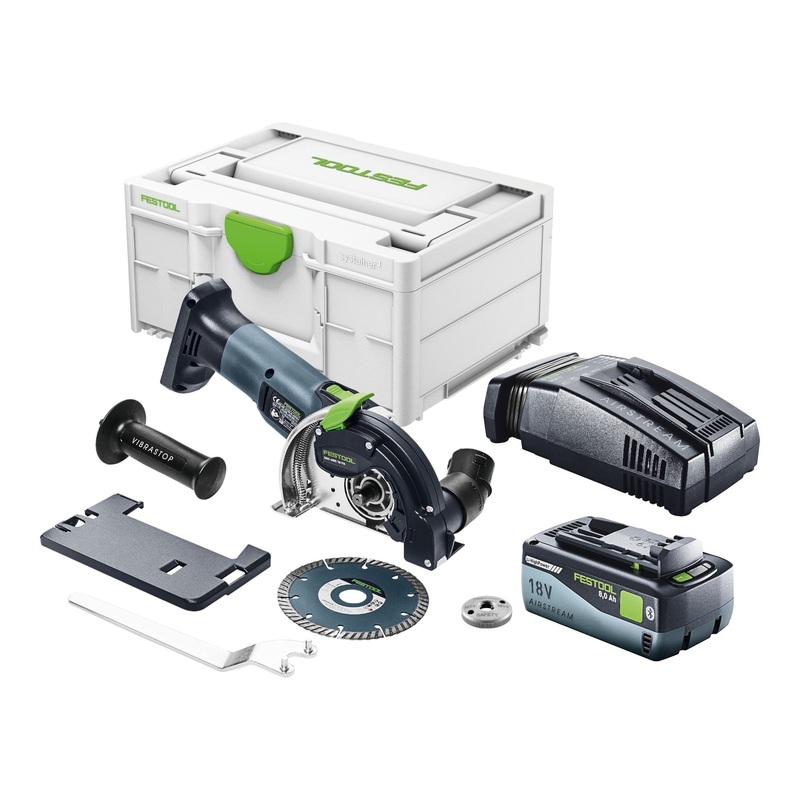 Festool DSC-AGC 18-125 FH EB-Basic sistema de separacin de batera a mano alzada 18 V 125 mm sin escobillas + 1x batera 8,0 Ah + cargador rpido + systainer