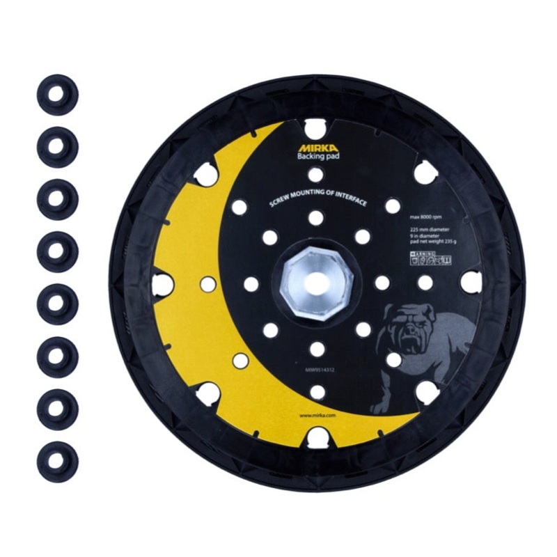 Disco de lija Mirka LEROS 225 mm 25H grip + 8 tornillos (MIW9514312) - sucesor de MIW9536011