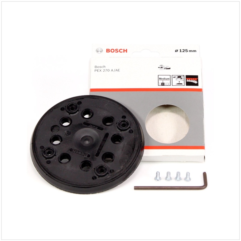 Disco de lijado Bosch de 125 mm apto para Bosch PEX 270 A y PEX 270 AE (2608601169)