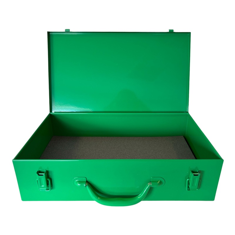 Maleta de transporte metlica Prebena 430 x 255 x 110 mm + inserto de espuma universal
