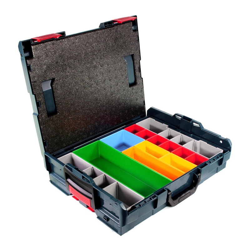 Bosch L-Boxx Sortimo Box 102 sistema caja de herramientas tamao 1 con juego de insertos 13 piezas (1600A001S2)