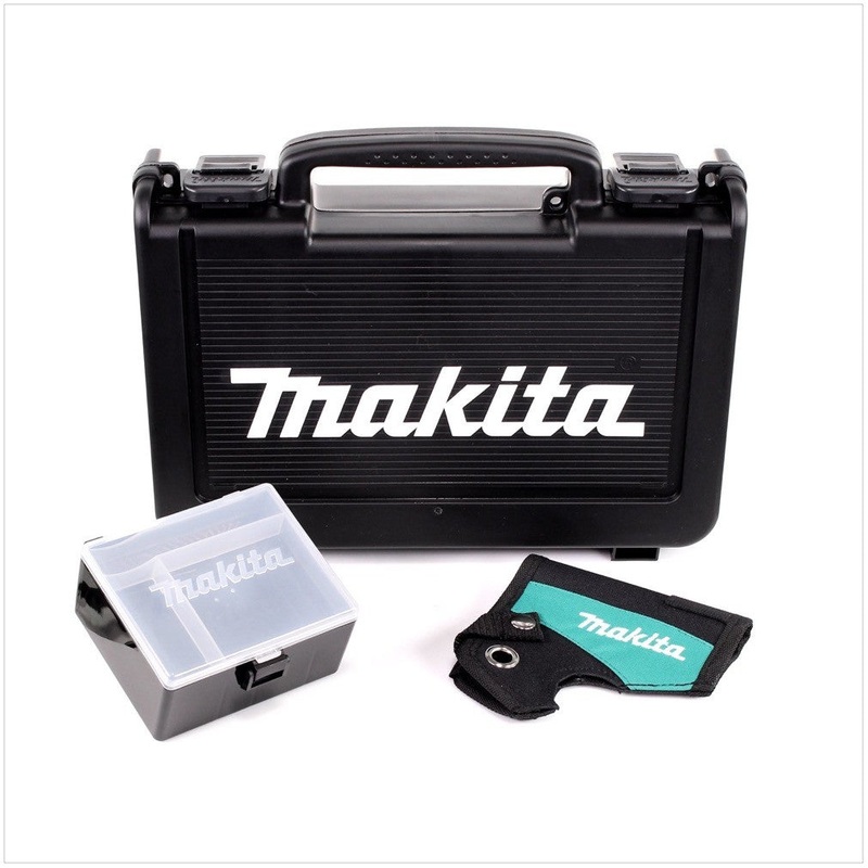 Estuche de plstico para herramientas de transporte Makita negro + caja + funda para DF 330 TD090