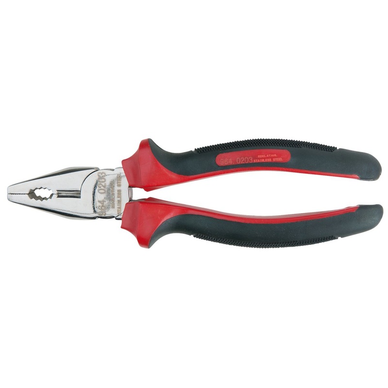 KS TOOLS Alicates universales de ACERO INOXIDABLE, 200 mm ( 964.0203 )