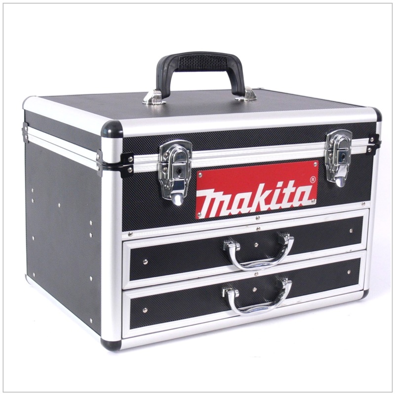 Maletn de herramientas de aluminio Makita para aparatos de 12 V, incluye juego de herramientas de 68 piezas