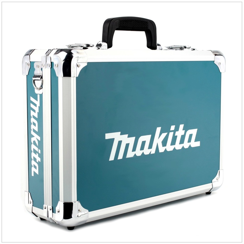Maletn de herramientas Makita de aluminio para destornillador de 10,8 V en VERDE, dimensiones exteriores: 44,5 x 33 x 13 cm