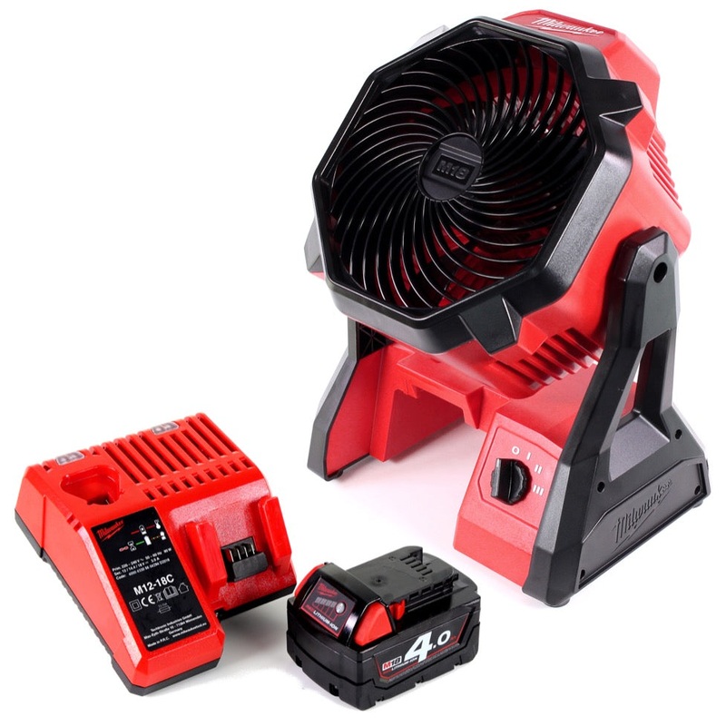 Ventilador batera Milwaukee M18 AF 401C 18V + 1x batera 4.0Ah + cargador