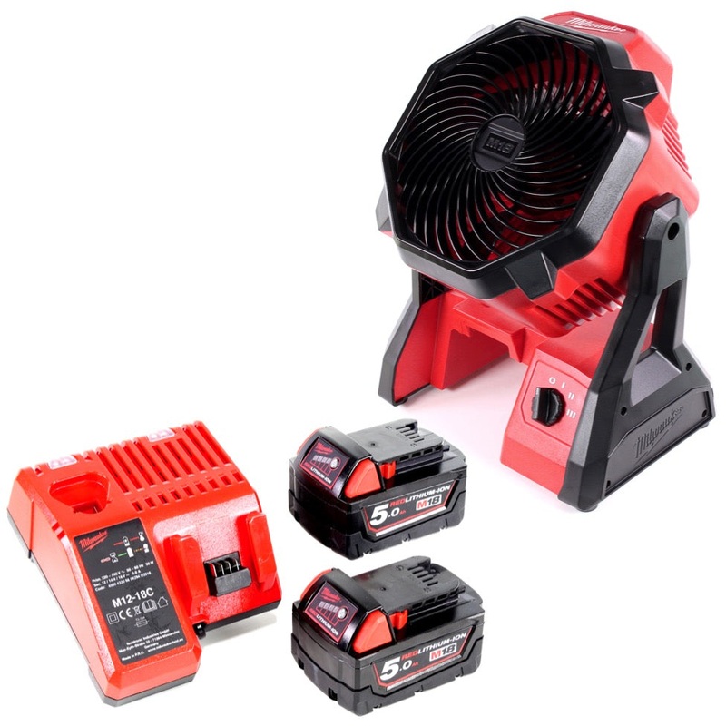 Ventilador batera Milwaukee M18 AF 402C 18V + 2x bateras 4.0Ah + cargador