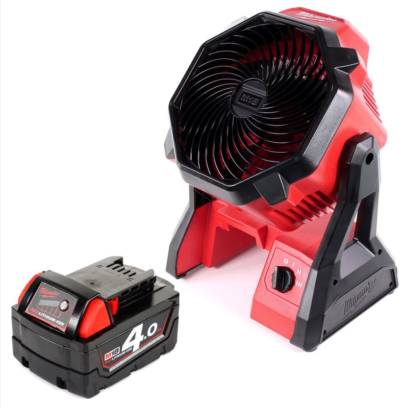 Ventilador de batera Milwaukee M18 AF 401 18V + 1x batera 4.0Ah - sin cargador
