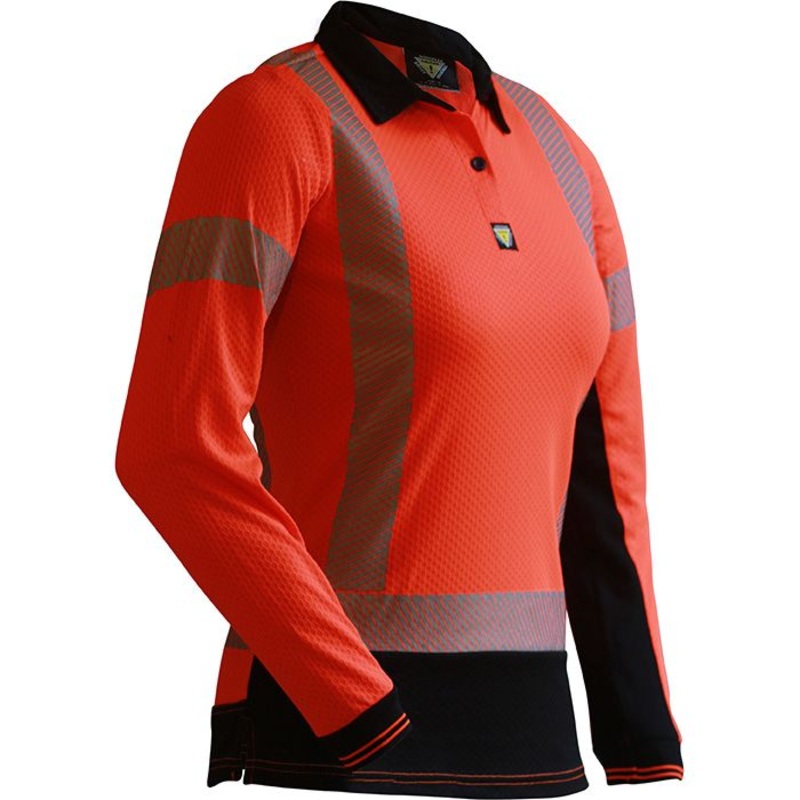 Caution D/N L/S Women's Microvent Polo-Size 28
