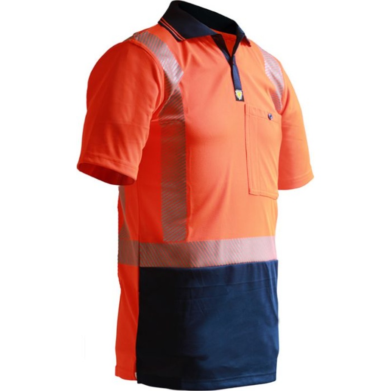 Caution D/N Segmented Tape Micro Fibre Polo-Size XL