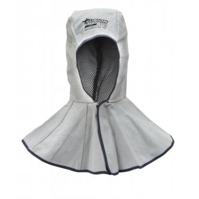 Welders Cap/Snood Grey leather