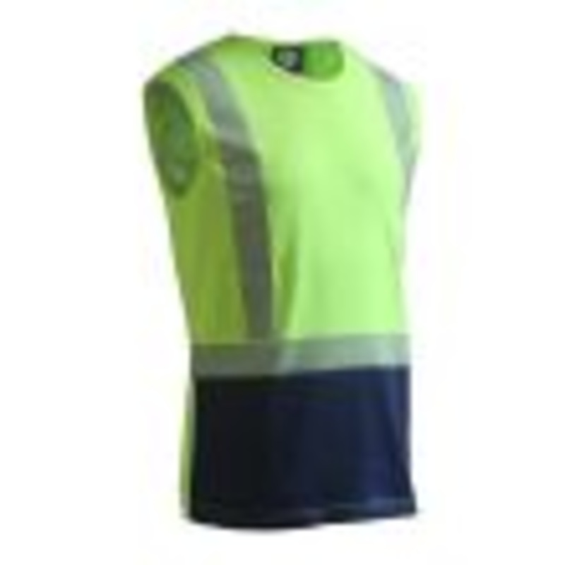 Caution D/N Segmented Tape Micro Fibre Singlet-Size 7XL