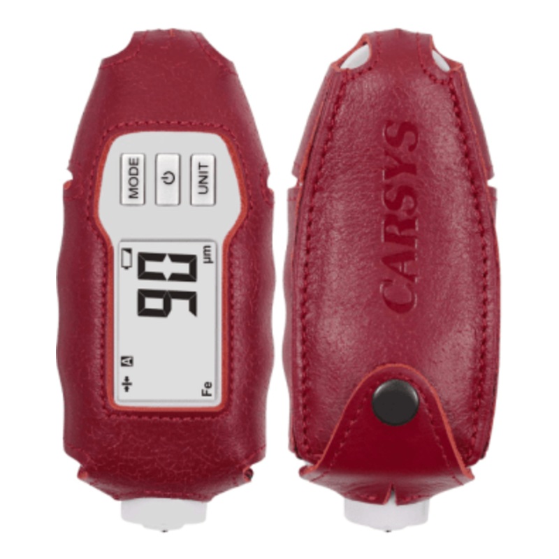 Leather case for the CARSYS DPM-816 (Red) - IC-LCDPM-816-RED