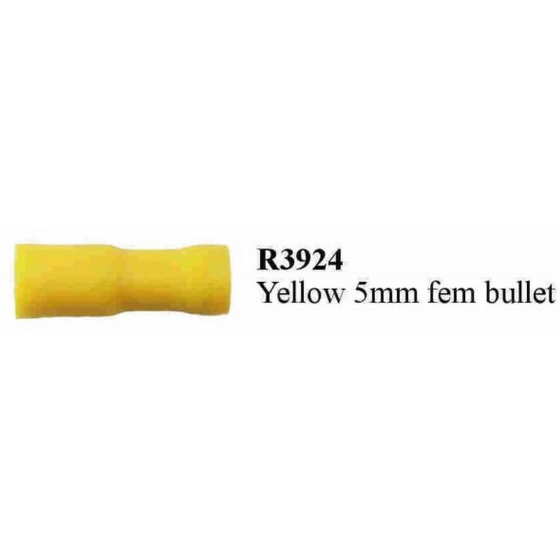 Terminal Bullet Female Yellow 5mm (200pack)