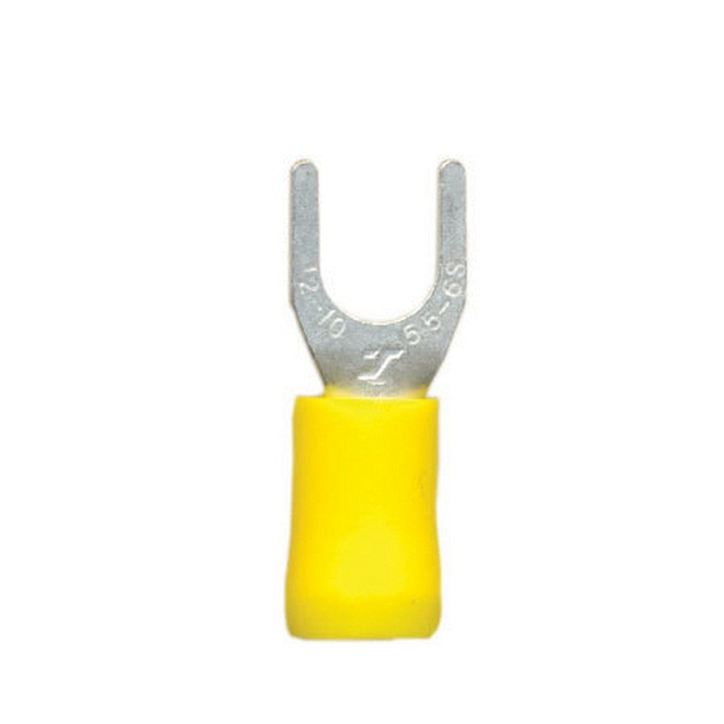 Yellow Fork Crimp Terminals 6.4mm - Pack Of 100