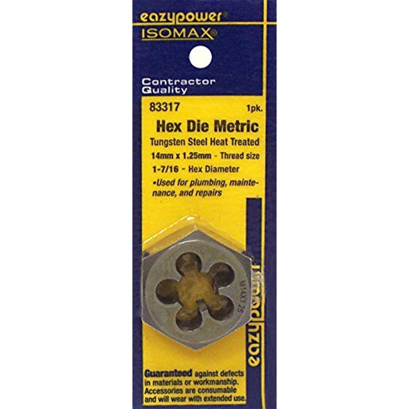 EazyPower 83317 14 mm x 1.25 mm 1-7/16 in. Hex Die, 1/Box