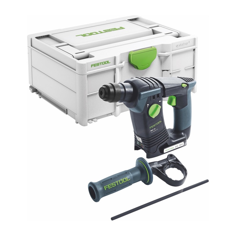 Festool BHC 18 Basic martillo perforador a batera 18 V 25 Nm 1,8 J SDS Plus Brushless (576511) + Systainer - sin batera, sin cargador (sucesor de 574723)