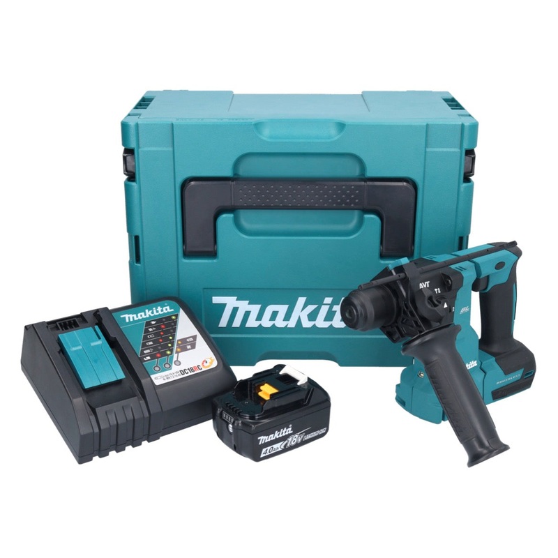 Makita DHR 183 RM1J martillo perforador inalmbrico 18 V 1.7 J SDS plus sin escobillas + 1x batera 4.0 Ah + cargador + Makpac