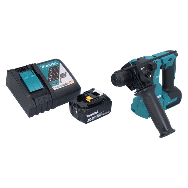 Makita DHR 183 RT1 martillo perforador inalmbrico 18 V 1,7 J SDS plus sin escobillas + 1x batera 5,0 Ah + cargador