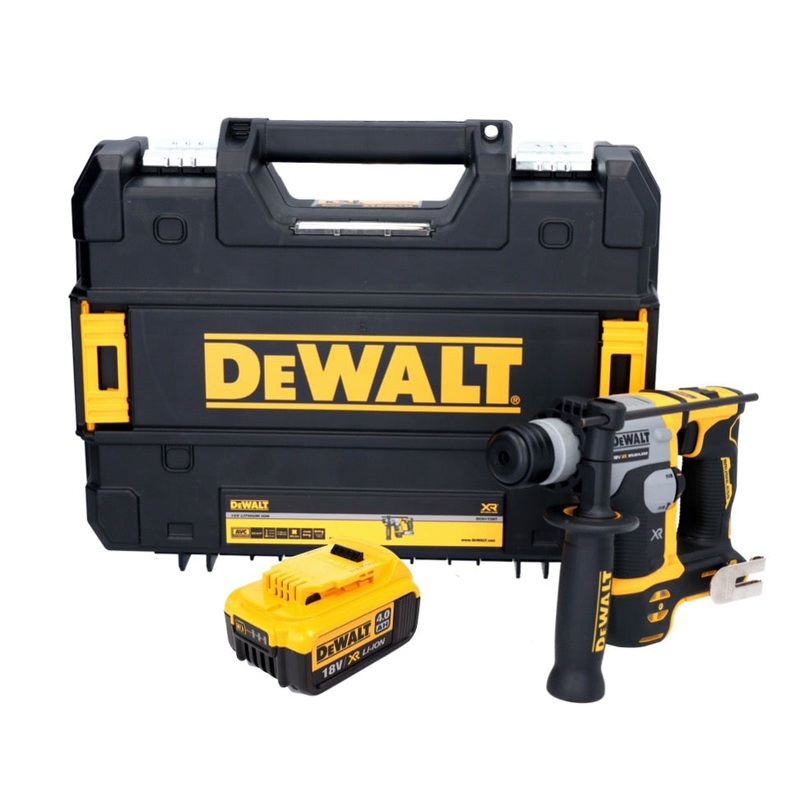 Martillo perforador a batera DeWalt DCH 172 18 V 16 mm 1,4 Joule SDS plus sin escobillas + 1x batera 4,0 Ah + TSTAK - sin cargador