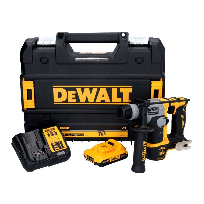 Martillo perforador inalmbrico DeWalt DCH 172 D1 18 V 16 mm 1,4 Joule SDS plus sin escobillas + 1x batera 2,0 Ah + cargador + TSTAK