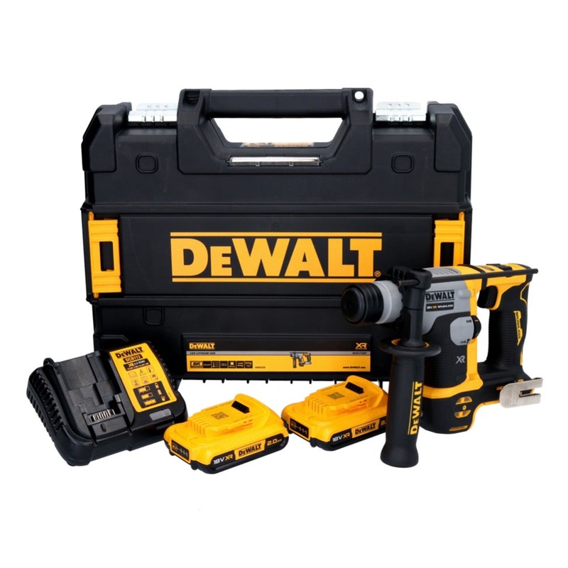 Martillo perforador inalmbrico DeWalt DCH 172 D2 18 V 16 mm 1,4 Joule SDS plus sin escobillas + 2x batera 2,0 Ah + cargador + TSTAK