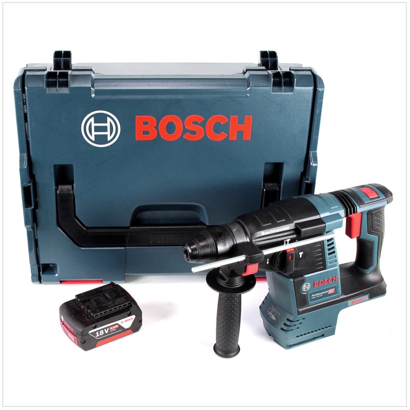 Taladro percutor inalmbrico Bosch GBH 18V-26 18V 2,6J sin escobillas SDS-Plus + 1x batera 5,0 Ah + L-Boxx - sin cargador