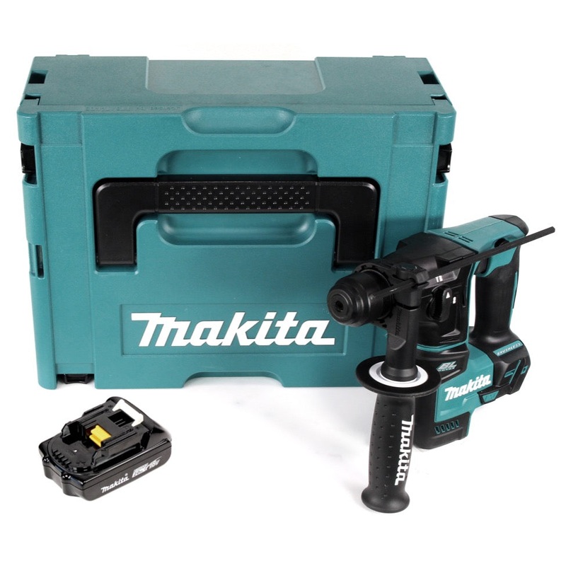 Taladro percutor inalmbrico Makita DHR 171 A1J 18 V 1,20 J SDS Plus Brushless + 1x batera 2,0 Ah + Makpac - sin cargador
