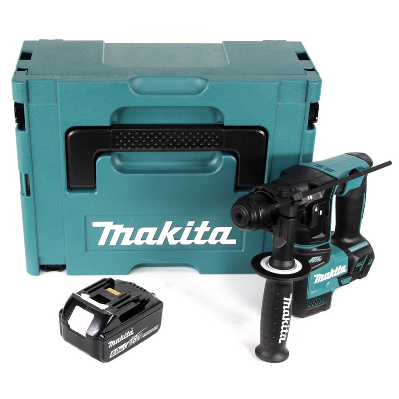 Taladro percutor inalmbrico Makita DHR 171 G1J 18 V 1.2J Brushless SDS Plus + 1x batera 6.0Ah + Makpac - sin cargador