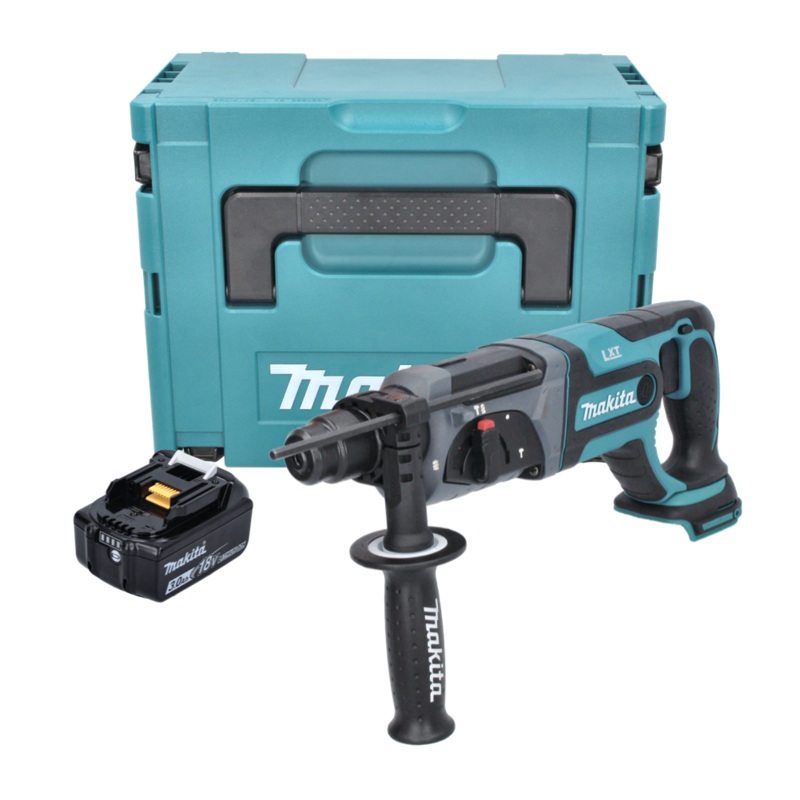 Taladro percutor inalmbrico Makita DHR 241 F1J 18 V 2,0 J SDS plus + 1x batera 3,0 Ah + Makpac - sin cargador