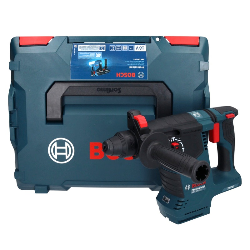 Taladro percutor inalmbrico profesional Bosch GBH 18V-24 C 18 V 2,4 J Brushless SDS plus (0611923002) + L-BOXX - sin batera, sin cargador