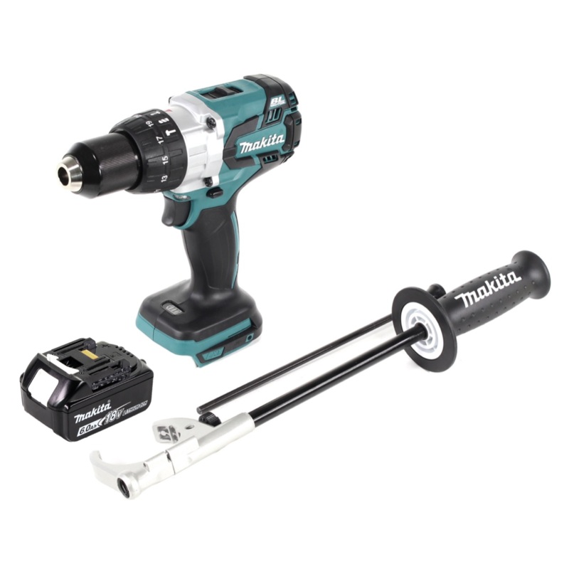 Taladro de impacto inalmbrico Makita DHP 481 G1 18 V 115 Nm sin escobillas + 1x batera 6.0 Ah - sin cargador