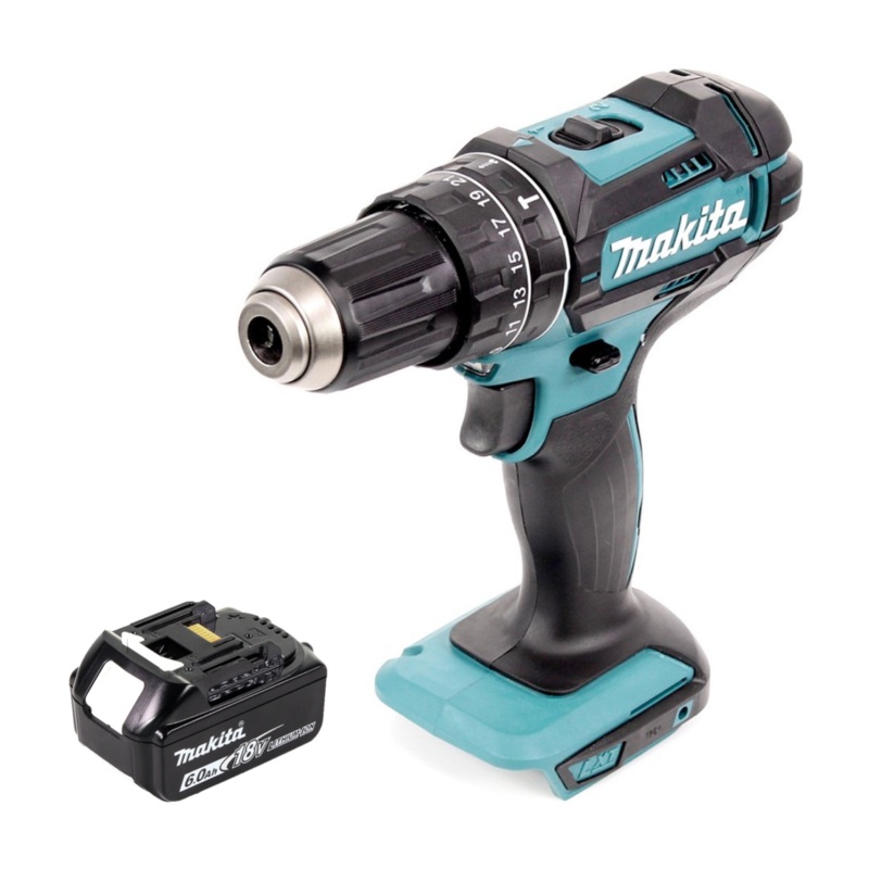 Taladro de impacto inalmbrico Makita DHP 482 G1 18 V 62 Nm + 1x batera 6.0 Ah - sin cargador