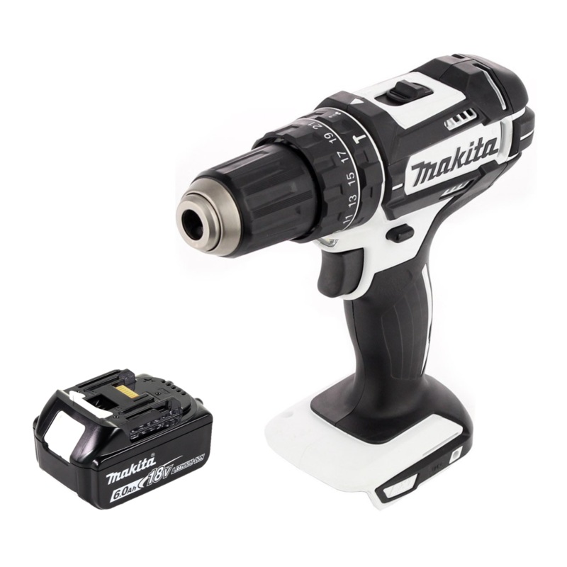 Taladro de impacto inalmbrico Makita DHP 482 G1W 18 V 62 Nm + 1x batera 6.0 Ah - sin cargador