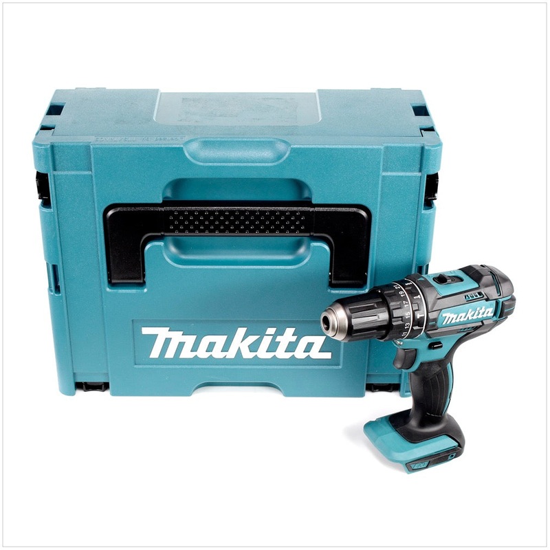 Taladro de impacto inalmbrico Makita DHP 482 ZJ 18V 62Nm en Makpac sin batera / cargador